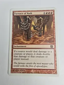 Wizards Furnace of Rath 8th Edition Enchantment Rare Red Regular 187 John Matson - Image 1