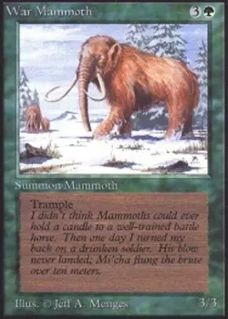 [1x] War Mammoth Slight Play, English Beta MTG Magic - Image 1
