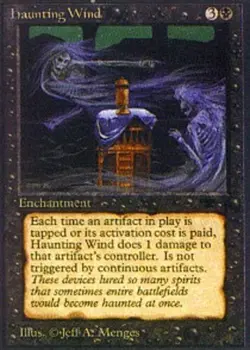 [1x] Haunting Wind Slight Play, English Antiquities MTG Magic - Image 1