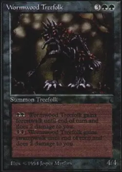 [1x] Wormwood Treefolk Slight Play, English The Dark MTG Magic - Image 1