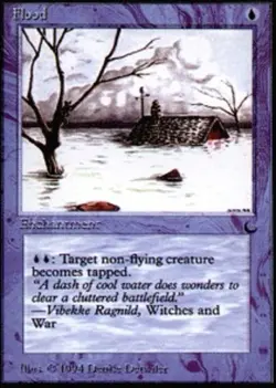 [1x] Flood Near Mint, English The Dark MTG Magic - Image 1
