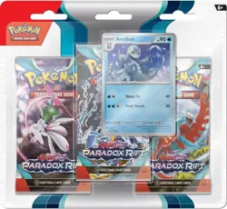 Pokemon Scarlet and Violet Paradox Rift 3 Pack Blister Arctibax - Image 1