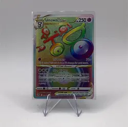 Pokemon Unown VSTAR 199/195 Silver Tempest Secret Rare Rainbow Holo 250 HP - Image 1