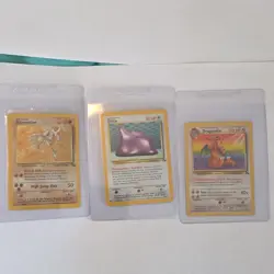 Pokemon Fossil 2 Holo Card Lot Hitmonlee Ditto Dragonite Wizards English 1999 - Image 1