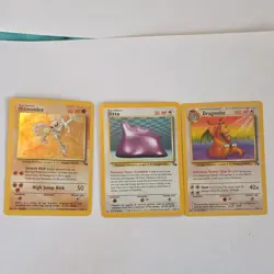 Pokemon Fossil 2 Holo Card Lot Hitmonlee Ditto Dragonite Wizards English 1999 - Image 2