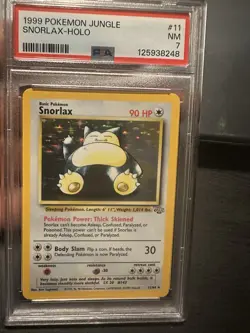 1999 POKEMON JUNGLE #11 SNORLAX-HOLO PSA 7 - Image 1