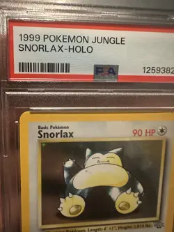 1999 POKEMON JUNGLE #11 SNORLAX-HOLO PSA 7 - Image 2