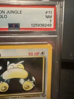 1999 POKEMON JUNGLE #11 SNORLAX-HOLO PSA 7 - Image 3
