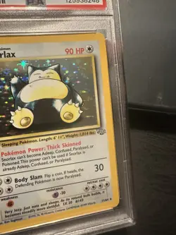 1999 POKEMON JUNGLE #11 SNORLAX-HOLO PSA 7 - Image 4