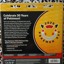 POKEMON TCG POKEMON DAY 2026 COLLECTION BOX Pikachu Promo Booster 2 Boxes - Image 2