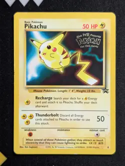 Pikachu (Movie Promo) 4/53 WoTC Promo Pokemon MP Normal CREASE - Image 1