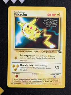 Pikachu (Movie Promo) 4/53 WoTC Promo Pokemon MP Normal CREASE - Image 3