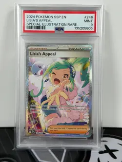 2024 POKEMON SURGING SPARKS SPECIAL ILLUSTRATION RARE LISIA'S APPEAL PSA 9 - Image 1
