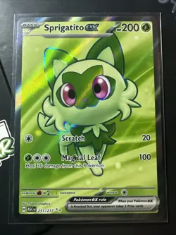 Sprigatito ex 251/217 Ultra Rare, Ascended Heroes Full Art Holo, Pokemon TCG, NM - Image 1