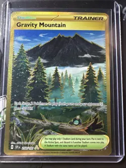 Gravity Mountain 250/191 Gold Hyper Rare Surging Sparks Full Art Holo Pokemon NM - Image 1