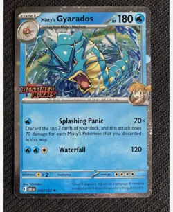 Pokemon Misty's Gyarados 049/182 Destined Rivals Prerelease Stamped Promo - Image 1