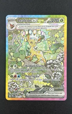 2025 Pokemon Prismatic Evolutions Leafeon ex 144/131 SIR - Mint+ - Image 1