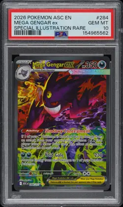 2026 POKEMON ASCENDED HEROES SPECIAL ILLUSTRATION RARE MEGA GENGAR EX PSA 10 - Image 1