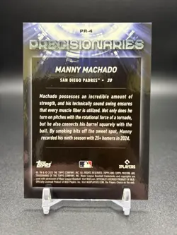 2025 Topps Pristine - Manny Machado #PR-4 Precisionaries Gold Refractor /50 - Image 2