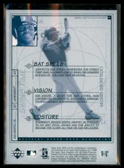 DA: 1999 Upper Deck Baseball Card #51 Ken Griffey Jr. Swing Time - Image 2
