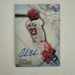 JORDAN WALKER 2021 Bowman Sterling Auto On Card - Wave Refractor # 100/125 - Image 1