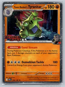 Team Rocket's Tyranitar (Prerelease) Rare Miscellaneous Cards Holo 096/182 NM - Image 1