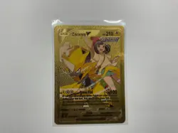 ZARAORA V Premium Gold Foil Fan Art Textured Collector Pokemon TG16/TG30 - Image 1