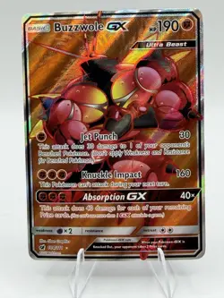 Buzzwole GX - 104/111 - Pokemon Crimson Invasion Sun Moon Full Art Card NM - Image 1