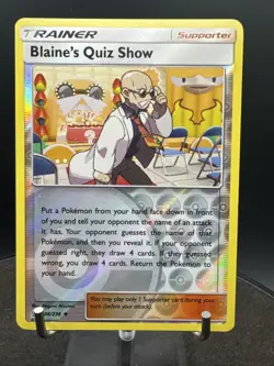 Blaine's Quiz Show 186/236 Sun & Moon: Unified Minds Reverse Holo Pokemon - Image 1