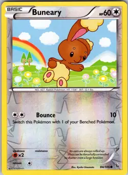 Buneary 84/106 XY - Flashfire Pokemon TCG LP - Image 1