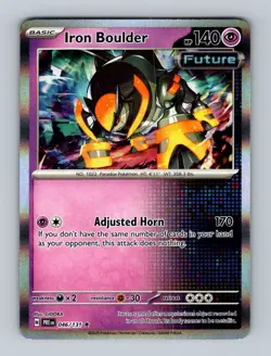 Pokemon TCG - Prismatic Evolutions - Iron Boulder - 46/131 - Holo Rare MINT - Image 1