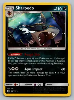 Pokemon TCG SM Base Set Sharpedo 82/149 - Image 1