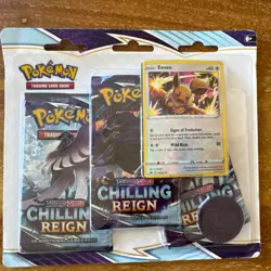 Pokemon Sword & Shield Chilling Reign 2 Booster Packs with Eevee Promo Card - Image 1