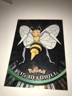 Topps Pokemon - #15 Beedrill Texture Foil 2000's TV/Animation Series - Image 5