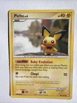 Pichu 93/123 LP Mysterious Treasures Common Vintage Pokemon - Image 1