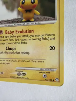 Pichu 93/123 LP Mysterious Treasures Common Vintage Pokemon - Image 4