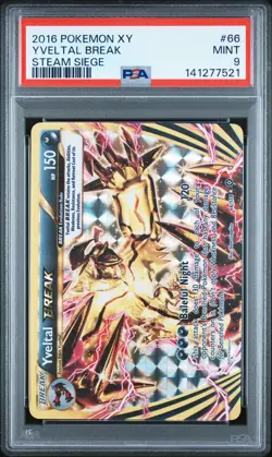 Pokemon PSA 9 Yveltal BREAK 66/114 XY Steam Siege Holo 2016 Mint - Image 1