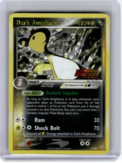 2004 Pokemon—Dark Ampharos #2/109 Team Rocket Returns—Holo Rare [Lightly Played] - Image 1