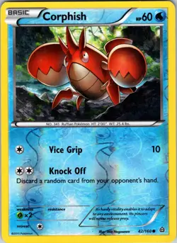 Corphish 42/160 XY - Primal Clash Pokemon TCG LP Reverse Holo - Image 1