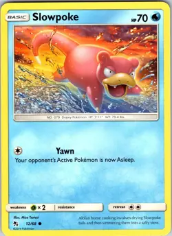 Slowpoke 12/68 Hidden Fates Pokemon TCG NM Normal - Image 1