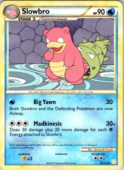 Slowbro 52/123 HeartGold SoulSilver Pokemon TCG LP Normal - Image 1