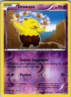 Drowzee 35/111 XY - Furious Fists Pokemon TCG LP-NM - Image 1