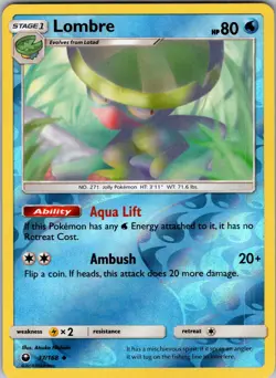 Lombre 37/168 SM - Celestial Storm Pokemon TCG LP-NM - Image 1