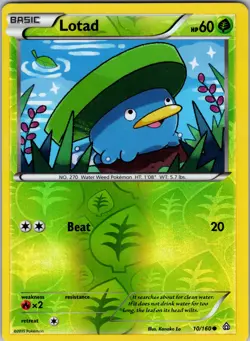 Lotad 10/160 XY - Primal Clash Pokemon TCG LP-NM - Image 1