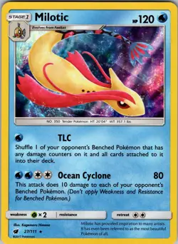 Milotic 27/111 SM - Crimson Invasion Pokemon TCG LP-NM - Image 1