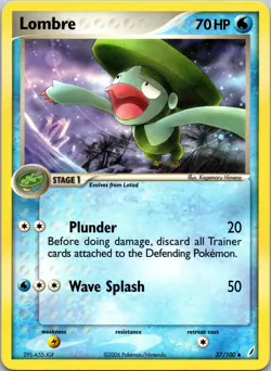 Lombre 37/100 Crystal Guardians Pokemon TCG NM - Image 1