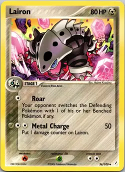 Lairon 36/100 Crystal Guardians Pokemon TCG LP / NM - Image 1