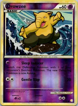 Drowzee 62/123 HeartGold SoulSilver Reverse Holo LP Pokemon TCG - Image 1