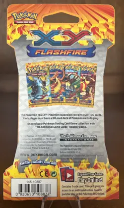 Pokemon XY Flashfire Sleeved Booster Pack Mega Charizard Y Artwork - Image 2