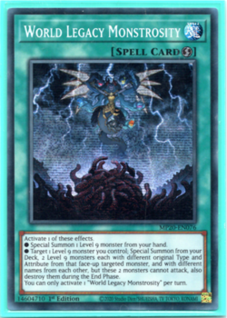 World Legacy Monstrosity - MP20-EN076 - Prismatic Secret Rare 1st Edition Yugioh - Image 1